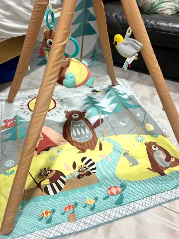 Baby Play Gym with Activity Mat and Hanging Toys