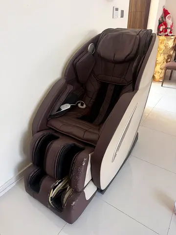 Used full-body electric massage chair - brown