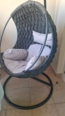 Hanging Egg Chair with Cushions — Outdoor/Indoor 2 pieces