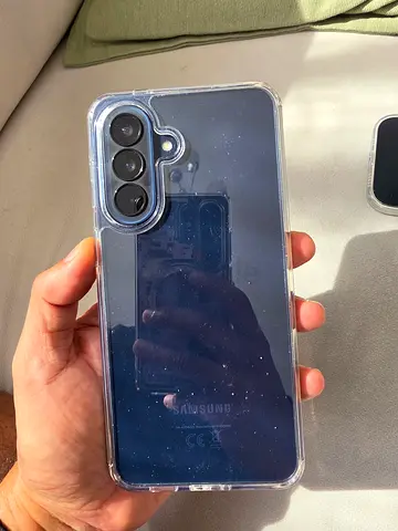 Samsung Galaxy A57 phone with clear protective case - Flawless condition