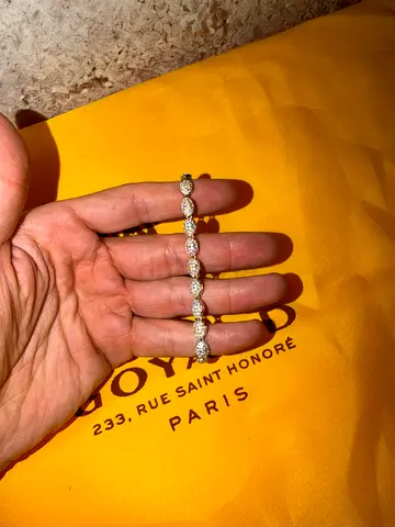 Iced Out Men's Shell Bracelet, Moissanite Stones