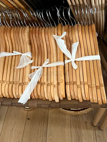 Wood clothes hangers