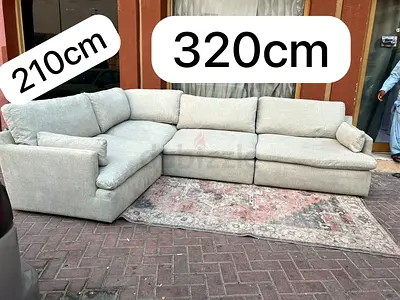 Home Centre swin feather 🪶 filled L Shape Corner Sofa