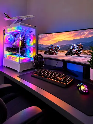 Premium Gaming PC Setup | i9-14900KF | RTX 4070 12GB | 64GB RAM | 34” LG Curved UltraWide | AED 8,00
