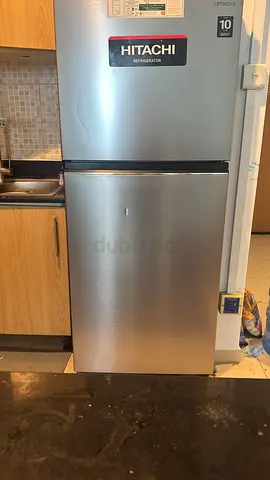 Hitachi Silver Double-Door Refrigerator - Good Working Condition