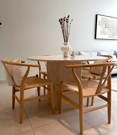 Round Marble Dining Table