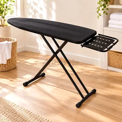 Heavy-Duty Folding Ironing Board with Iron Rest – 140 × 49 cm