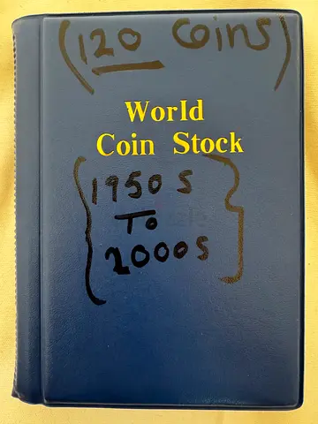 120x (1950s-2000s) World Coin Collection Album (old antique coins)
