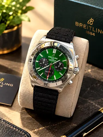 Breitling Chronomat B01 Style – Green Dial Chronograph Luxury Watc