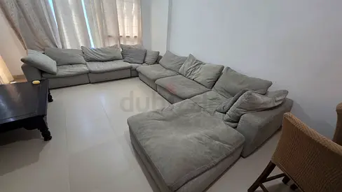 Pan Home pianca feather 🪶 filled modular sofa with footstool