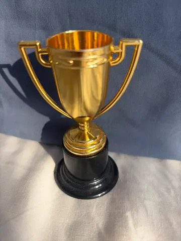 Small Gold Trophy on Black Base - Decorative Collectible