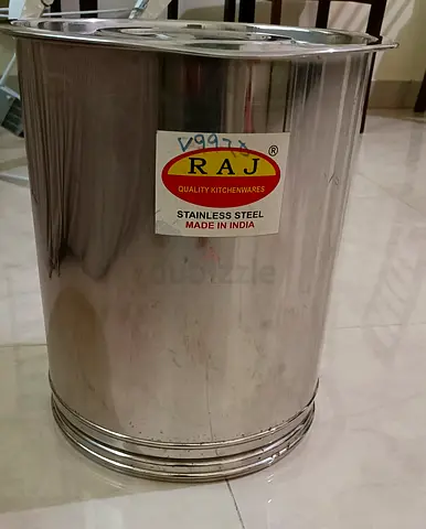 Raj Stainless Steel Kitchen storage Container - Large 20 L