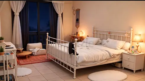 White Metal Double Bed Frame  - Good Condition