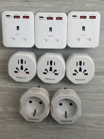 Multi plug extension and plug adaptor set