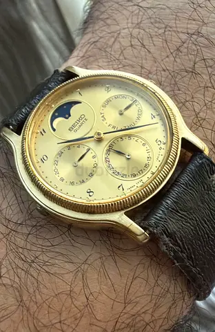 Seiko Triple Calendar Moon Face Vintage