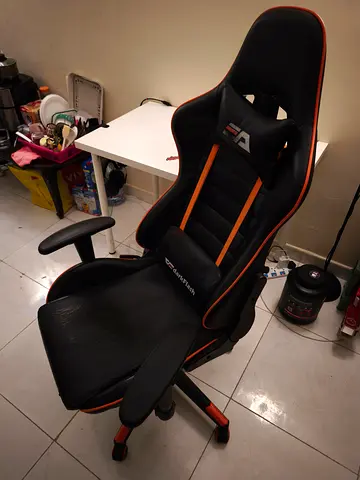 Used Ergonomic Gaming Office Chair with IKEA Study Table