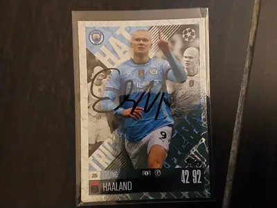 Haaland Signed Football Card