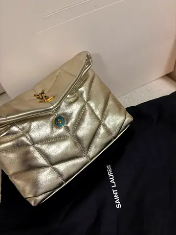 Ysl gold clutch brand new with invoice