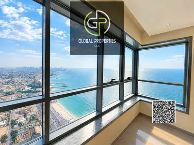 🌊 Spacious 2BHK (05 Series) Corniche Tower Ajman | High Floor | Breathtaking Sea View | Dubai & Sh