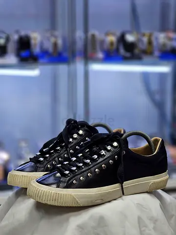 OG ⭐️  Diesel S-Mustave LC W low-top black leather sneakers shoes.