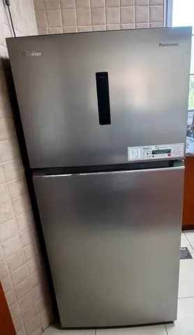 Panasonic Silver Top-Freezer Refrigerator - Good Condition