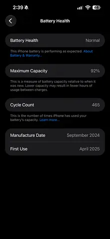 Iphone 16 plus superb condition