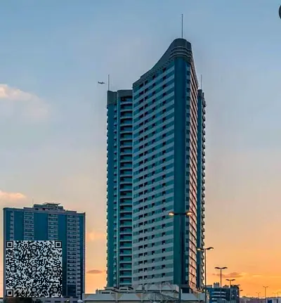 2-bedroom apartment with a living room for sale in Conqueror Tower, Ajman | Unobstructed view | Freehold
