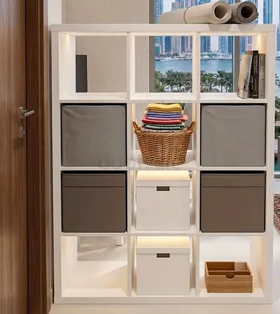 IKEA- Shelving unit, white, 112x147 cm