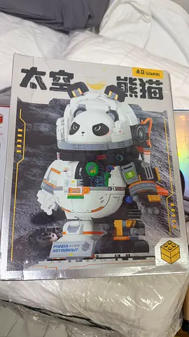 Panda Astronaut Building Block Figure - New in Box