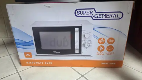 Super General 20L Microwave Oven - White (Boxed)
