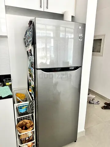 LG Silver Top Freezer Refrigerator - Good Condition