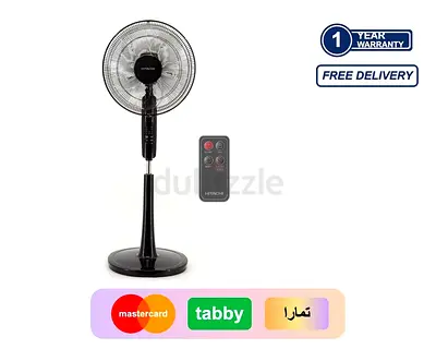 Hitachi 16 inch Stand Fan with Remote LF-A6RGBN - Black