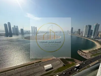 3 Bedroom Hall for Annual Rent in Al Khan Sharjah Free AC Parking Gym Pool Sea View Maid Master Roo