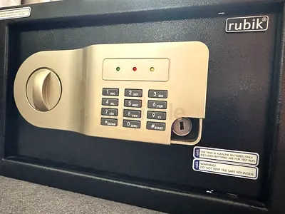 Rubik Electronic Safe with Key Override - Small Office/Hotel Safe