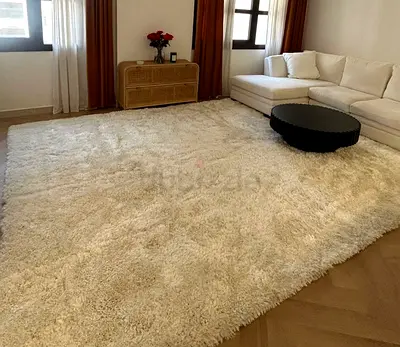 PAN Home White Shaggy Rug 300x400cm