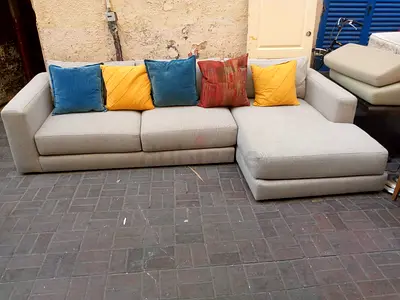 Crate&Barrel L Shape Sofa Beige