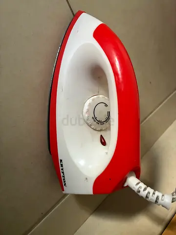 Krypton Compact Electric Dry Iron - Red/White, Works Fine for free