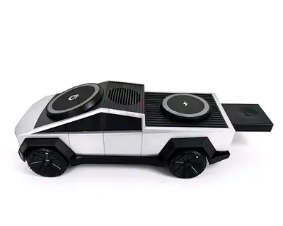 Cybertruck-shaped Wireless Charger — Car Design Multi-device Charger