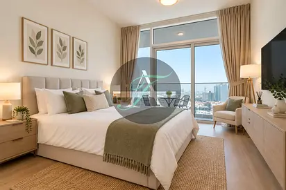 Furnished Studio | Bloom Heights 1 | Balcony | Pool & City View