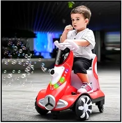Red toddler ride-on car with parent handle — used, good condition ,with a free bike (tri cycle)