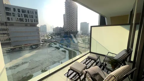 Furnished Studio | Binghatti Ghost | Balcony City View