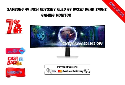 Samsung 49 Inch Odyssey OLED G9 G93SD DQHD 240Hz Gaming Monitor-Free delivery-Warranty