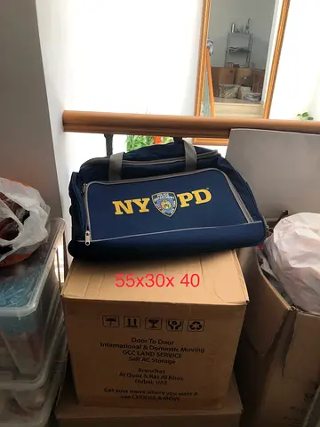 NYPD navy blue travel duffel bag (medium) - with wheels - carry on luggage