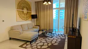 Furnished 1BR Apartment | DAMAC Ghalia | Pool And City View