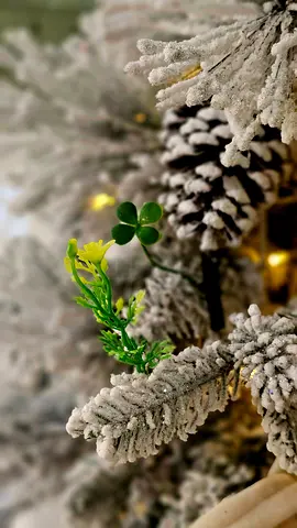 Artificial Snow-Flocked Christmas Tree with Pine Cones and Magical Glitter
