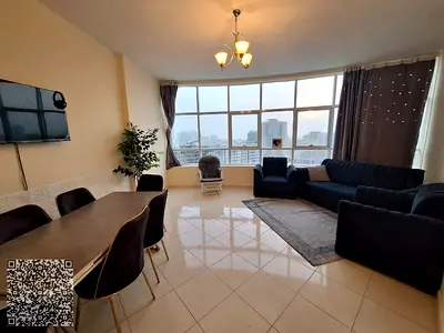 للبيع شقه غرفه وصاله بالاقساط ابراج الاورينت تاور عجمان مقابل المنطقه الحره البستان