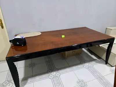 Solid wooden table big size and two chairs for free