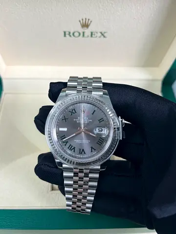 Rolex Datejust Wimbledon Fluted Bezel 1:1 SuperClone With Box and Card