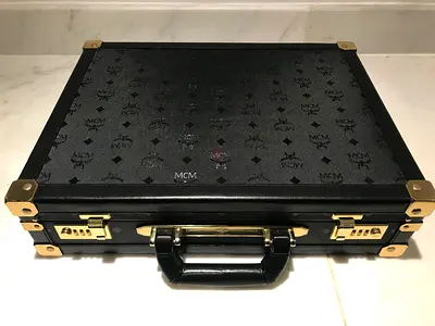 Collector‘s Dream Authentic Vintage MCM Briefcase in Black Visetos Brand New Condition