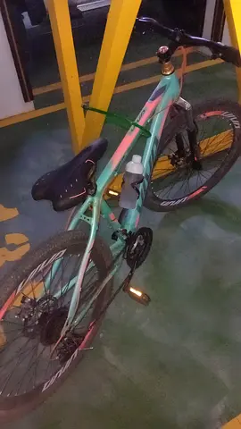 Used mint green mtb bicycle with suspension, gear, and a bottle holder(💵only cash💵)